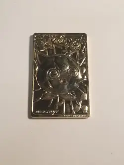 Pokemon Jigglypuff Trading Card Bar 23K Gold Plated 1999 Burger King NM - Image 1