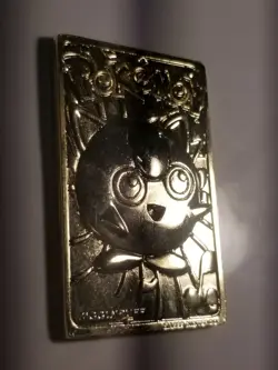 Pokemon Jigglypuff Trading Card Bar 23K Gold Plated 1999 Burger King NM - Image 2