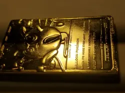 Pokemon Jigglypuff Trading Card Bar 23K Gold Plated 1999 Burger King NM - Image 4