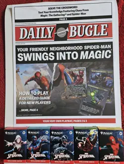 Magic The Gathering MTG Spiderman Welcome Deck Card Set SDCC Comic Con 2025 Mat - Image 1