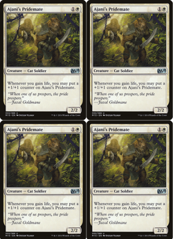 Ajani's Pridemate X4 Magic 2015 #2 MTG Magic the Gathering Excellent 2Fire Games - Image 1