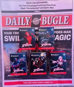 Sdcc 2025 Magic The Gathering MTG Marvel Spider Man Welcome Deck 5 Pack Set Mat - Image 1