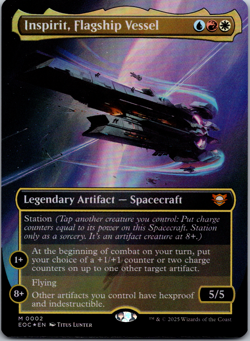 Inspirit, Flagship Vessel (Borderless) - MTG - Edge of Eternities Foil - Image 1