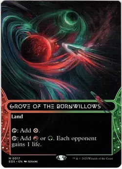MTG Edge Of Eternities: Stellar Sights Grove of the Burnwillows Borderless (M) - Image 1