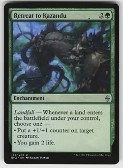 Retreat to Kazandu U Battle for Zendikar 186 MTG - Image 1
