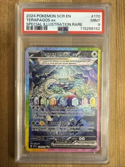 Terapagos ex 170/142 Special Illustration Rare SIR - Pokemon Card PSA 9 - Image 1