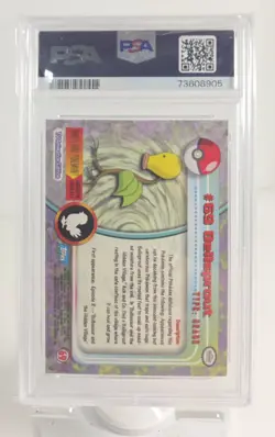 Bellsprout Topps Chrome Pokemon 1999 Rainbow Holo PSA 8 Card - Image 2