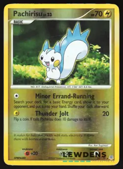 Pachirisu - 35/130 - Rare Reverse Holo - Diamond & Pearl Base - Pokemon Card - Image 1
