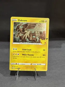 Pokemon TCG Celebrations Zekrom 010/025 Holo Card 2021 Rare (R) NM/M Condition - Image 1