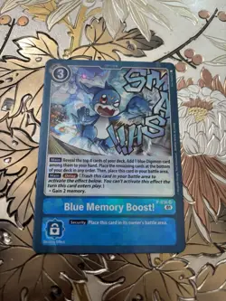 Digimon Card Game Blue Memory Boost! Promo P-036 Textured Foil Holo Card SR - Image 1