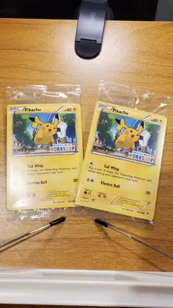 2 Pokemon TCG Pikachu Card 20/108 Build-A-Bear Promo 2016 - Image 1