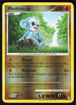 Meditite - 89/130 - Common Reverse Holo - Diamond & Pearl Base - Pokemon Card - Image 1