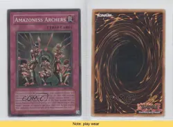 Amazoness Archers Unlimited YuGiOh Magician's Force #MFC-096 2003 READ 0c4 - Image 3