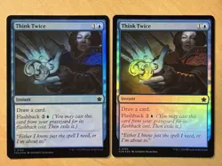 Magic the Gathering MTG 1x Think Twice Foil Foundations NM - Image 1