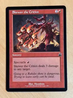Magic the Gathering MTG Skewer the Critics Retro Frame Ravnica Remastered NM - Image 1