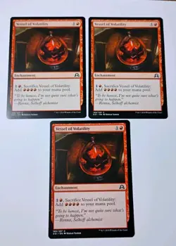 3x Vessel of Volatility MTG, Shadows over Innistrad, Red Enchantment - Image 1