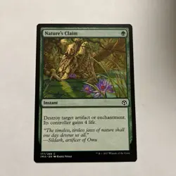 Magic the Gathering MTG Nature's Claim (177) Iconic Masters LP - Image 1
