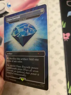 Chaos Emerald Blue 7033 Foil Lotus Petal Sonic Secret Lair MTG - Image 2