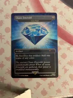 Chaos Emerald Blue 7033 Foil Lotus Petal Sonic Secret Lair MTG - Image 3