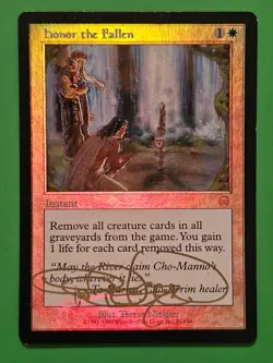 MTG - Honor the Fallen (Mercadian Masques) FOIL Signed - Image 1