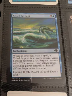 MTG Magic the Gathering Veiled Serpent (72/520) Dominaria Remastered NM (G) - Image 1