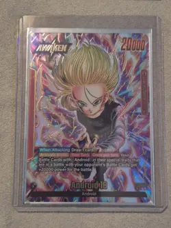 Android 18 FB06-001 Leader Alternate Art Dragon Ball Card Rivals Clash - Image 1