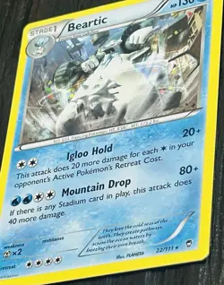 2014 Pokemon Beartic 22/111 - LP - Rare XY Furious Fists Pokemon Card - Image 2