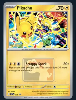 Pokemon Pikachu World Championships Winner Stamped Promo SVP 225 NM - Image 1