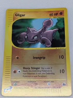 Gligar 59/144 Skyridge Reverse Holo Rare Pokemon TCG Nintendo e-reader NM - Image 3