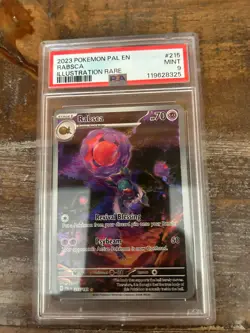 POKEMON 2023 Paldea Evolved Illustration Rare RABSCA #215 PSA 9 Mint RARE - Image 1