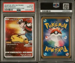 2018 Pokemon JPN SM Promo Pokemon Center 20th Anv Campaign Reds Pikachu PSA 10 - Image 3