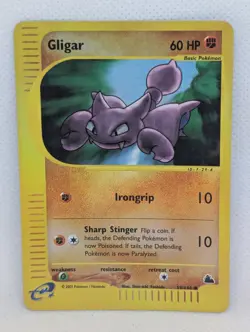 Gligar 59/144 Skyridge Reverse Holo Rare Pokemon TCG Nintendo e-reader LP - Image 1