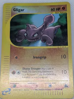 Gligar 59/144 Skyridge Reverse Holo Rare Pokemon TCG Nintendo e-reader LP - Image 3