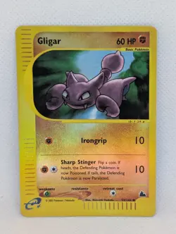 Gligar 59/144 Skyridge Reverse Holo Rare Pokemon TCG Nintendo e-reader LP - Image 1