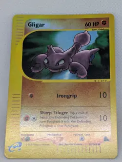 Gligar 59/144 Skyridge Reverse Holo Rare Pokemon TCG Nintendo e-reader LP - Image 3
