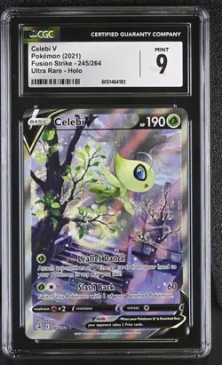 CGC 9 CELEBI V 245 FUSION STRIKE ALT ART SWORD & SHIELD POKEMON MINT - Image 1