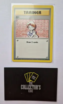 Bill Trainer Base Set 1999 Unlimited Print, 91/102 Pokemon Card. - Image 1