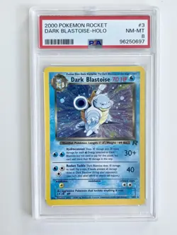 2000 Pokemon Team Rocket Dark Blastoise PSA 8 3/82 Holo - NEW CERT - Image 1
