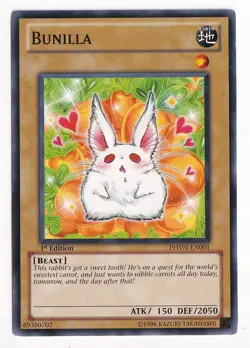 Yugioh 1x Bunilla PHSW-EN001 Photon Shockwave 1st Edition LP - Image 1