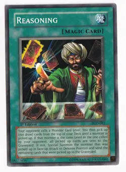 Yugioh x1 Reasoning PGD-081 Common 1st Edition - Image 1