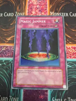 Yugioh Magic Jammer DB2-EN074 Super Rare Unlimited Heavily Played - Image 1