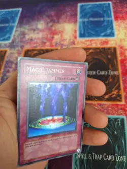 Yugioh Magic Jammer DB2-EN074 Super Rare Unlimited Heavily Played - Image 3