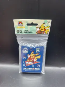 Pokemon World Championships 2025 Anaheim Varsity Pikachu Card Sleeves Exclusive - Image 1