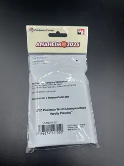 Pokemon World Championships 2025 Anaheim Varsity Pikachu Card Sleeves Exclusive - Image 2