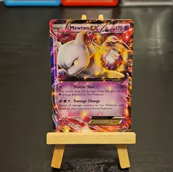 2016 Pokemon XY Black Star Promo Holo Card: Mewtwo EX (XY107) - Lightly Played - Image 2