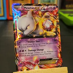 2016 Pokemon XY Black Star Promo Holo Card: Mewtwo EX (XY107) - Lightly Played - Image 3