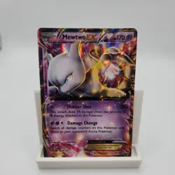 2016 Pokemon XY Black Star Promo Holo Card: Mewtwo EX (XY107) - Lightly Played - Image 1