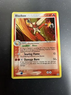 Pokemon TCG Blaziken EX Emerald Holo Rare Card 1/106 LP/MP Condition - Image 1
