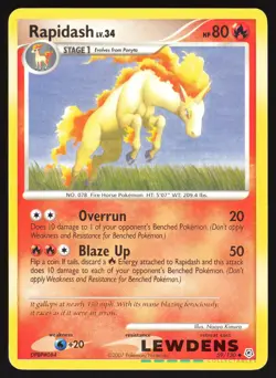 Rapidash - 59/130 - Uncommon - Diamond & Pearl Base - Pokemon Card - Image 1