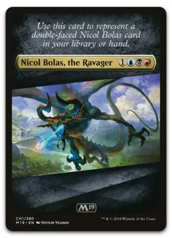 Checklist Card - Core Set 2019 (Nicol Bolas, the Ravager) #CH1 NM Core Set 2019 - Image 1